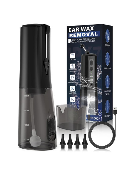Limpiador de Cerumen Eléctrico Hyanexvexal IPX7 4 Modos