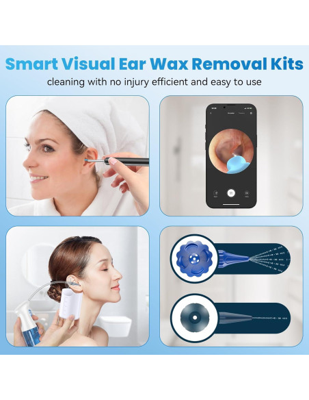 Kit de Eliminación de Cerumen WEUANY con Cámara HD 1080P