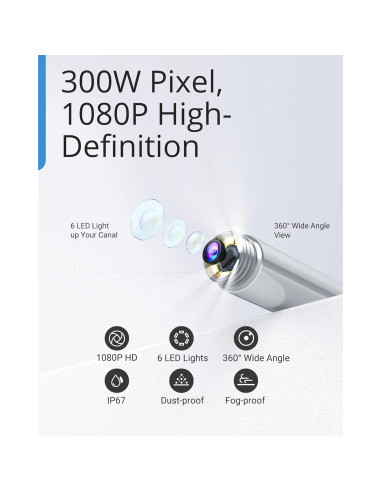 BEBIRD R1 Limpiador de Cerumen con Cámara HD y Luz LED