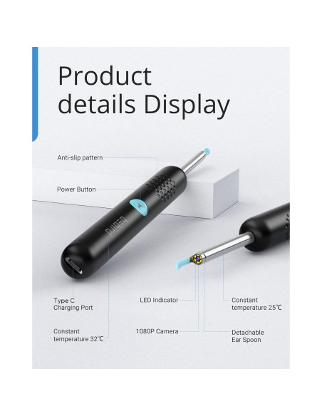 BEBIRD R1 Limpiador de Cerumen con Cámara HD y Luz LED