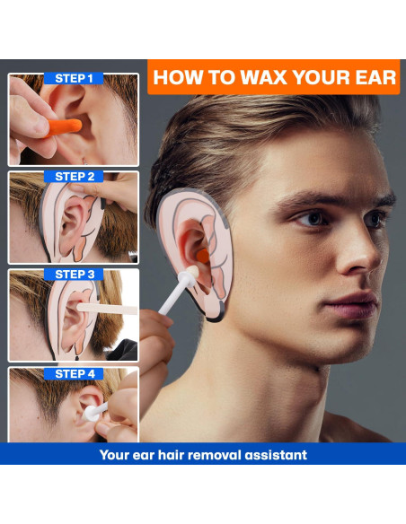 Kit de Cera para Oídos y Nariz Wokaar 100g + 30 Aplicadores