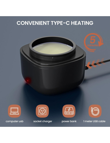 Kit de Cera para Nariz AUZEAL, 100g, Calentamiento Rápido USB