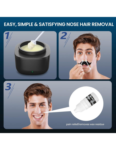 Kit de Cera para Nariz AUZEAL, 100g, Calentamiento Rápido USB