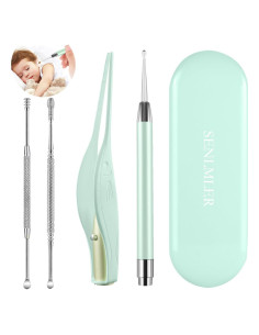 Kit de limpieza de oídos YESUNNY 4 piezas con luz LED