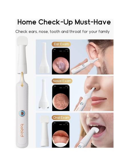 Bebird Earsight Plus R37R Kit Limpieza Oídos Cámara HD