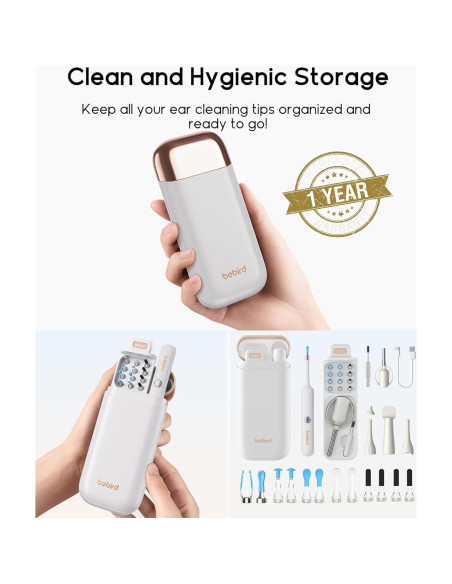 Bebird Earsight Plus R37R Kit Limpieza Oídos Cámara HD