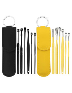 Juego de 12 Palas para Oídos Voitead Acero Inoxidable