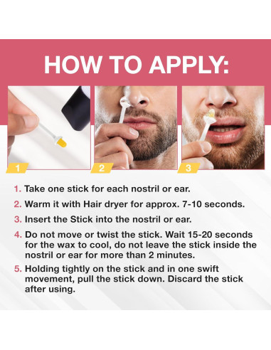 Kit de Cera para Nariz y Oídos GiGi - 16 Aplicadores