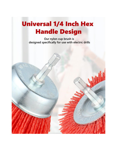 Juego de 9 Cepillos Abrasivos de Nylon AOKLIT para Taladro