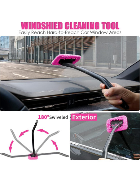 Kit de Detallado de Autos Viewsun 20PCS Rosa Completo