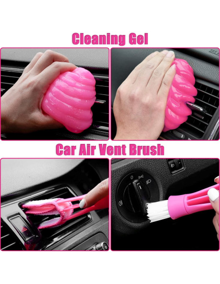 Kit de Detallado de Autos Viewsun 20PCS Rosa Completo