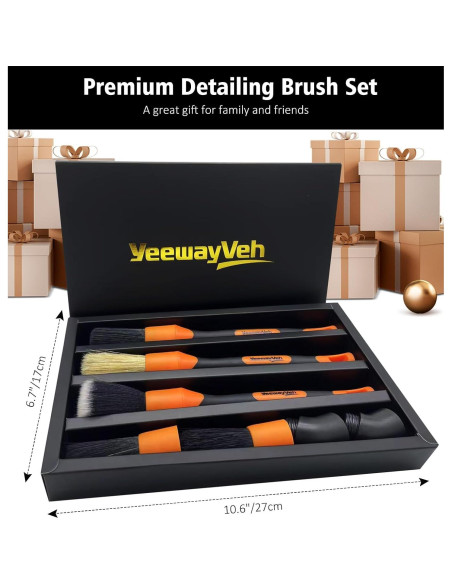 Juego de Cepillos para Detallar Autos YeewayVeh 5 Piezas