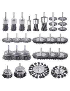 Juego de Cepillos de Alambre Rocaris 28 Piezas para Taladro