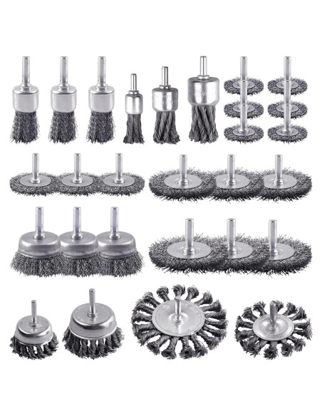 Juego de Cepillos de Alambre Rocaris 28 Piezas para Taladro