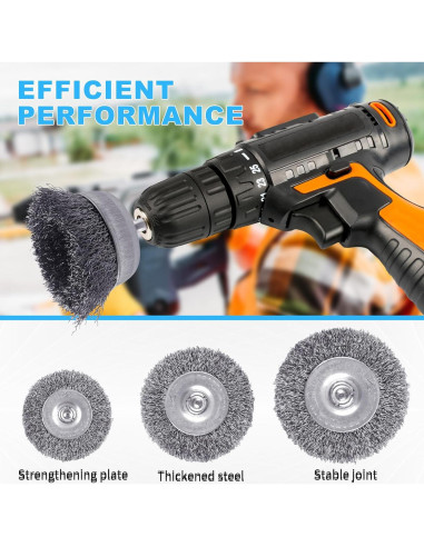 Juego de Cepillos de Alambre Rocaris 28 Piezas para Taladro