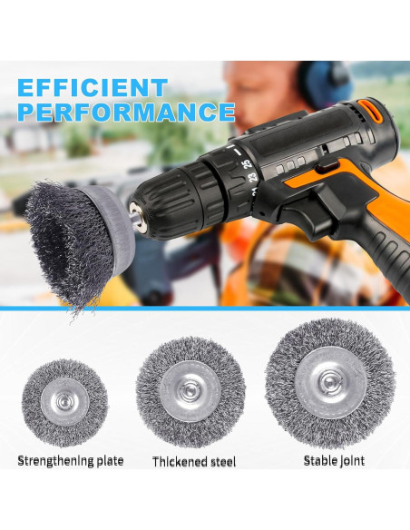 Juego de Cepillos de Alambre Rocaris 28 Piezas para Taladro