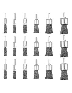 Juego de cepillos de alambre 18 piezas Mixiflor 6 tamaños