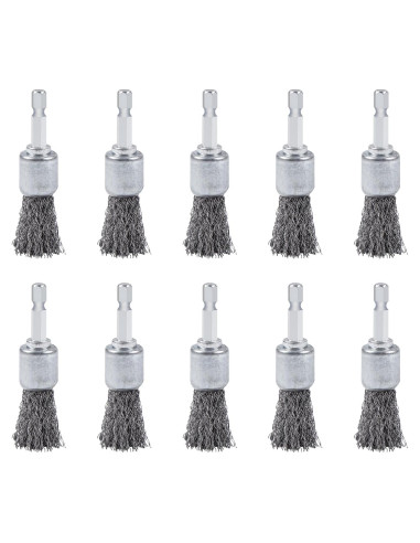 10 Cepillos de Alambre WUBOECE para Taladro 2,03 cm