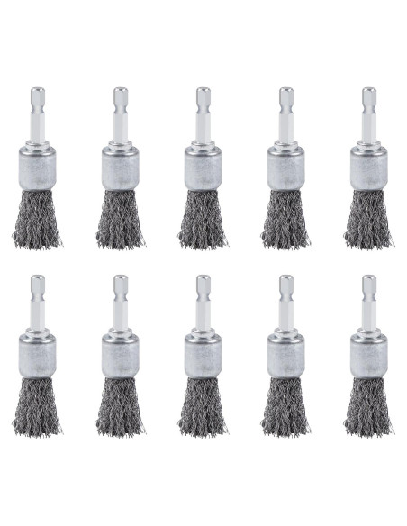 10 Cepillos de Alambre WUBOECE para Taladro 2,03 cm