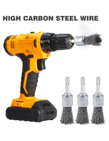 10 Cepillos de Alambre WUBOECE para Taladro 2,03 cm