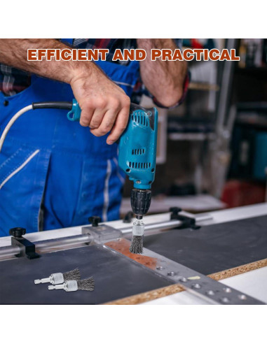 10 Cepillos de Alambre WUBOECE para Taladro 2,03 cm