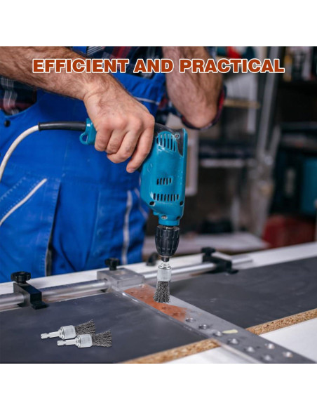 10 Cepillos de Alambre WUBOECE para Taladro 2,03 cm