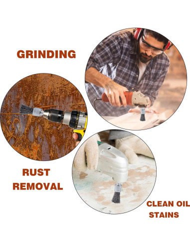 10 Cepillos de Alambre WUBOECE para Taladro 2,03 cm