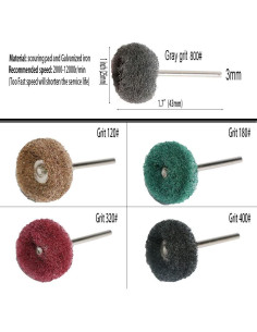 Juego de 50 Ruedas de Pulido Abrasivas FPPO 25mm 3mm 2