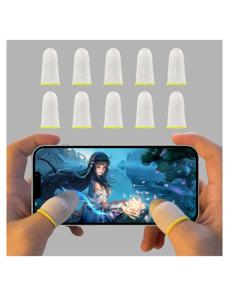 10 Mangas para Dedos de Juego SUMAXPRO Antitranspirantes