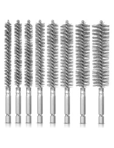 8 Cepillos de Acero Inoxidable VEINARDYL para Taladro 11,48 cm