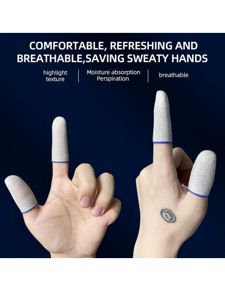 10 Mangas para Dedos de Juego SUMAXPRO Antitranspirantes