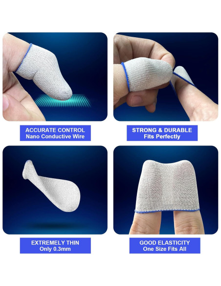 10 Mangas para Dedos de Juego SUMAXPRO Antitranspirantes