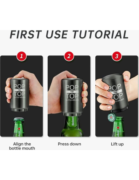 Abridor de Botellas Automático 2PCS Acero Inoxidable