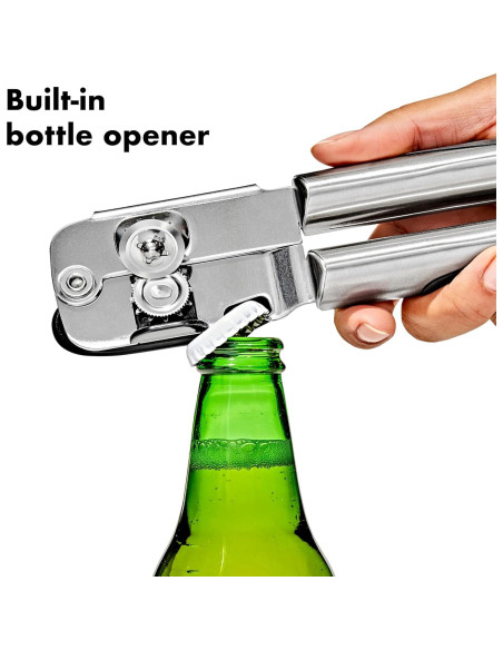 Abrelatas OXO SteeL Acero Inoxidable con Abridor de Botellas