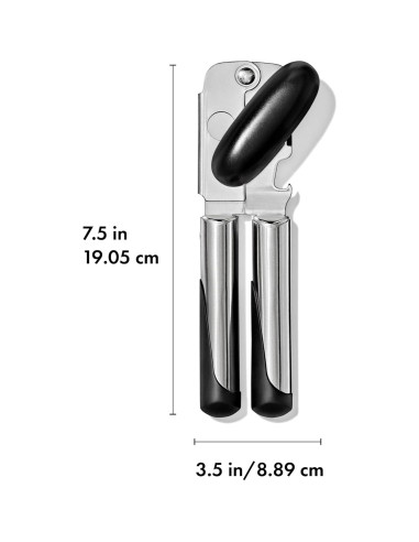Abrelatas OXO SteeL Acero Inoxidable con Abridor de Botellas