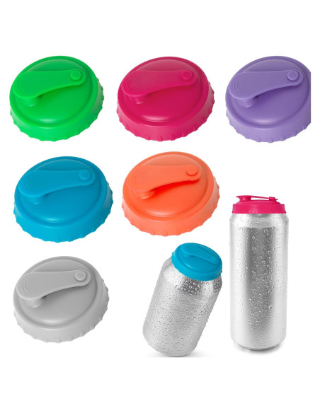 6 Tapas de Latas de Soda Silicona TIMEDIARY Reutilizables