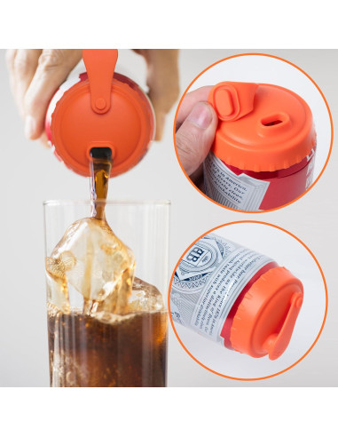 6 Tapas de Latas de Soda Silicona TIMEDIARY Reutilizables