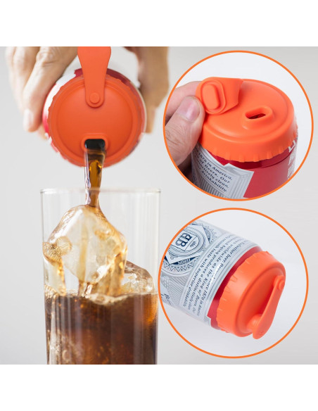 6 Tapas de Latas de Soda Silicona TIMEDIARY Reutilizables