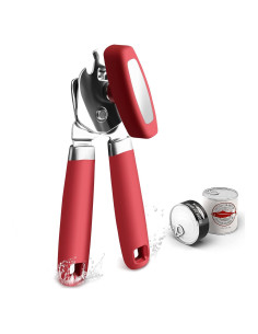 Abrelatas Manual Multifuncional OUTWAY Acero Inoxidable Rojo