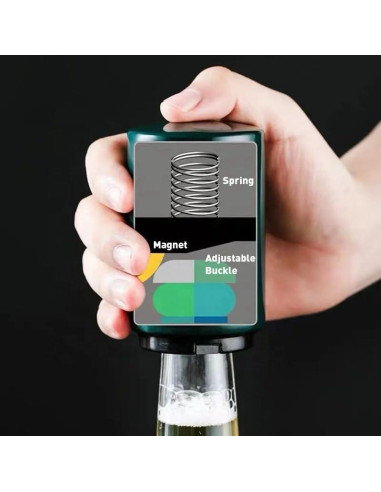 Abrebotellas Automático SAMADEX de Acero Inoxidable Rojo