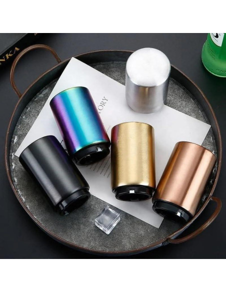 Abrebotellas Automático SAMADEX de Acero Inoxidable Rojo