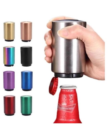 Abrebotellas Automático SAMADEX de Acero Inoxidable Rojo