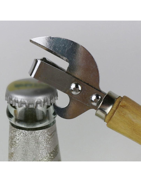 Abrelatas y Sacacorchos TEAMWILL 2 Piezas Acero Inoxidable