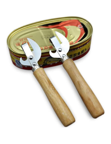 Abrelatas y Sacacorchos TEAMWILL 2 Piezas Acero Inoxidable