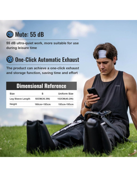 Botas de Masaje de Compresión KIOKOP S8000 - Recuperación Muscular