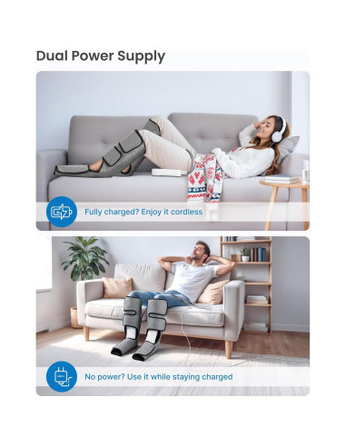 Masajeador de Piernas RENPHO YY-A02-B con Compresión de Aire