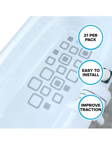 SlipX Solutions Tread Antideslizante Gris 21 Piezas Microban