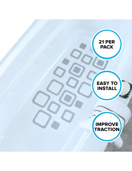 SlipX Solutions Tread Antideslizante Gris 21 Piezas Microban