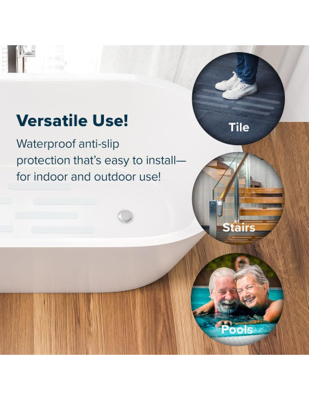 Tiras Antideslizantes Adhesivas SlipX Solutions 12 Pzas 19cm