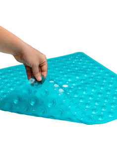 Alfombrilla de Ducha Antideslizante ENKOSI 53x53 cm Verde Claro 2